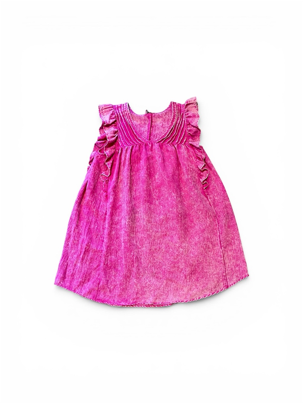 Umgee USA hot pink Mineral Wash Sleeveless Tunic/Dress Size Small